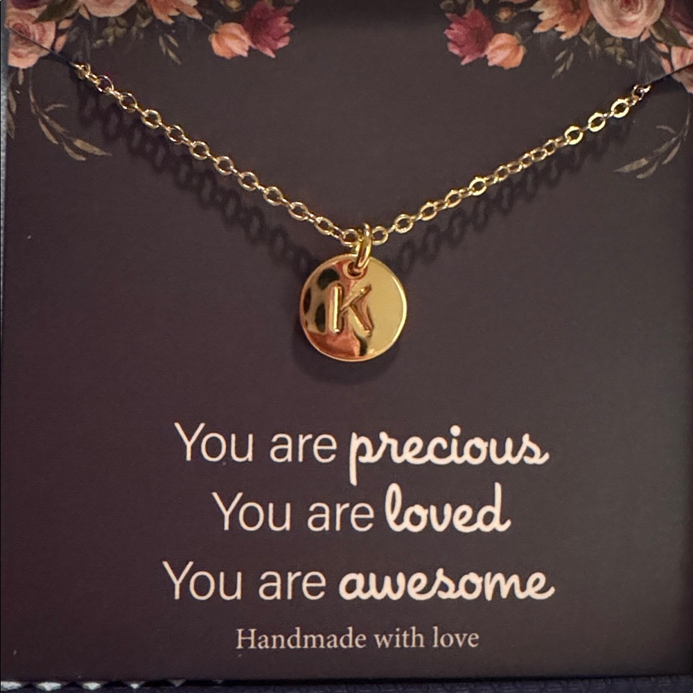 Gold Initial Pendant Necklace